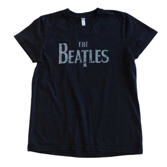 American Apparel T Shirt Men 2XL Black The Beatles Short Sleeve Cotton Juniors‎ - Picture 1 of 5